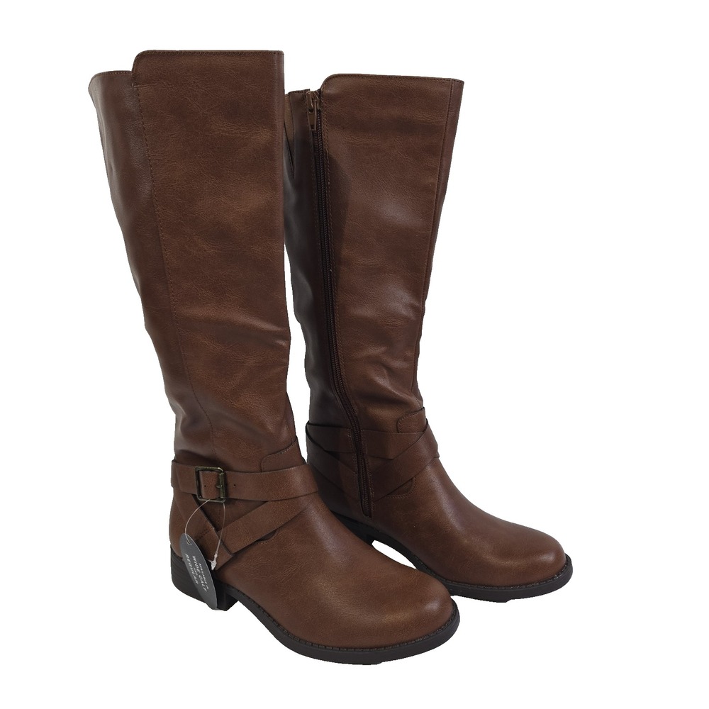 Style & Co Womens Size 5.5M Margoo Acorn Brown Riding Boot NWOB